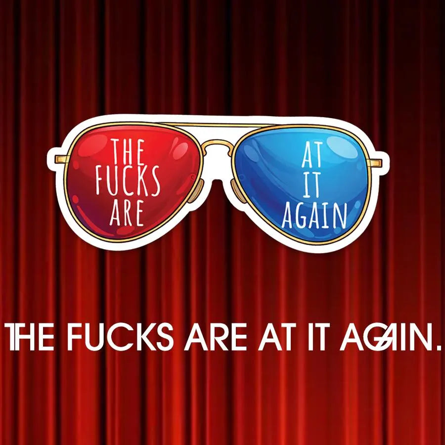 “The F*cks Are At It Again” Retro Glasses Sticker | Twin Peaks Inspired Decal