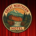 Twin Peaks Inspired Travel Sticker | Cozy PNW Retro Lodge Decal