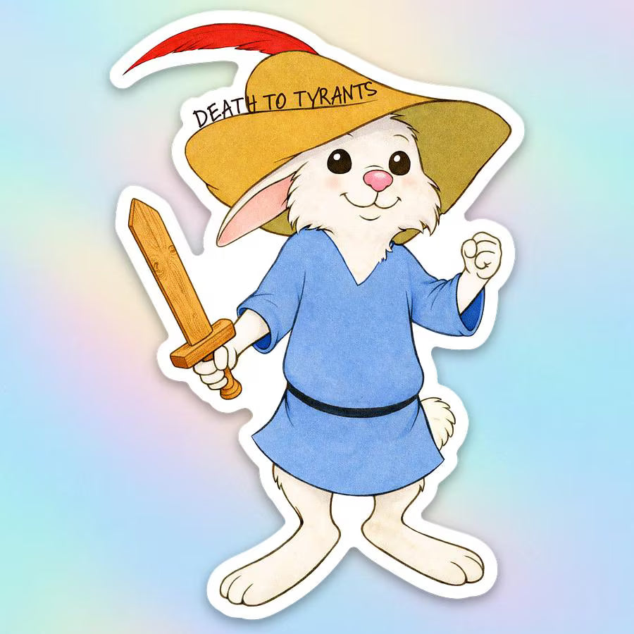 Robin Hood Inspired Vinyl Sticker • Weatherproof Folk Protest Art • Subtle Anti-Tyranny