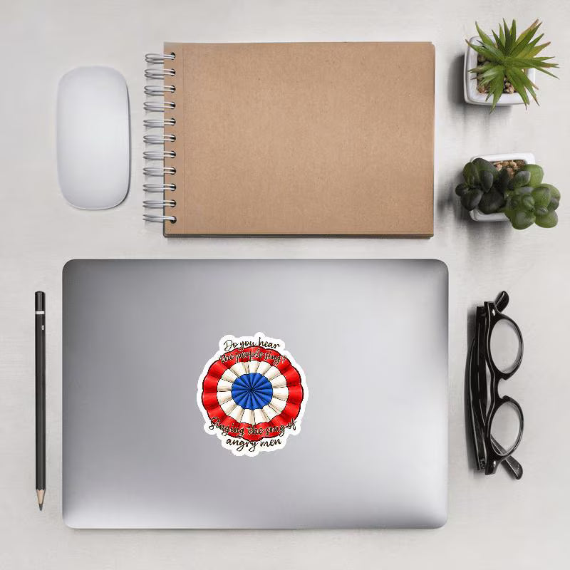 Tricolor Cockade Sticker | Revolutionary Rosette Protest Decal