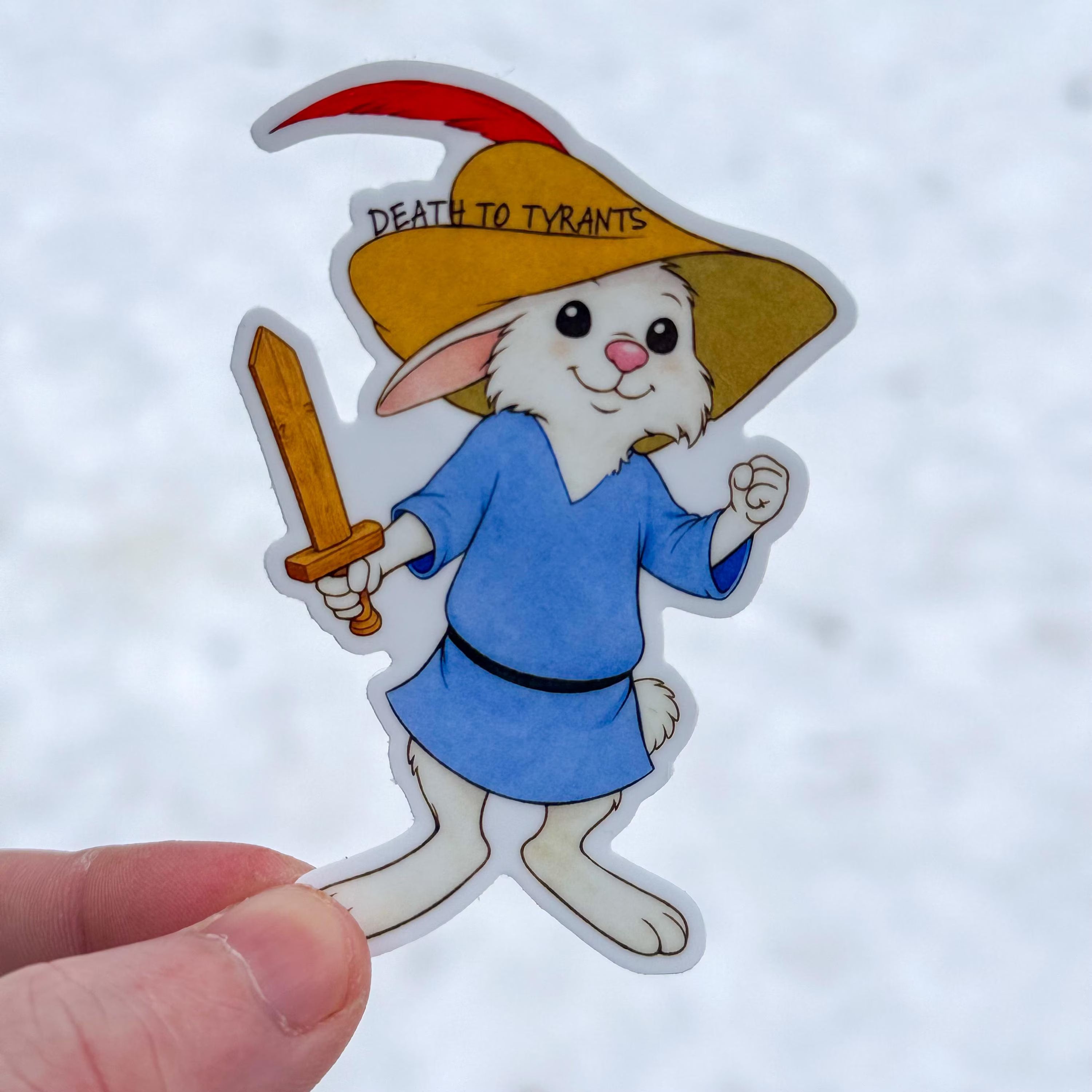 Robin Hood Inspired Vinyl Sticker • Weatherproof Folk Protest Art • Subtle Anti-Tyranny