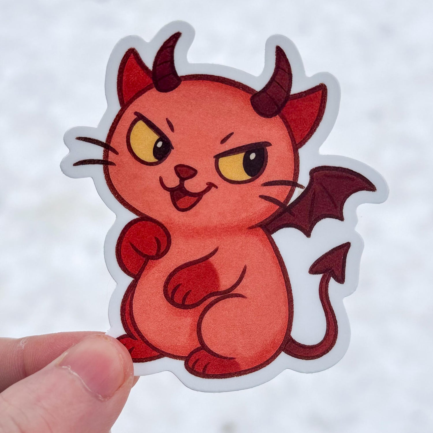 Devilpuss Sticker | Mischievous Devil Cat Vinyl Decal