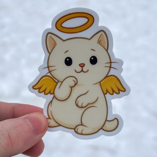 Angelpuss Sticker | Sweet Angel Cat Vinyl Decal