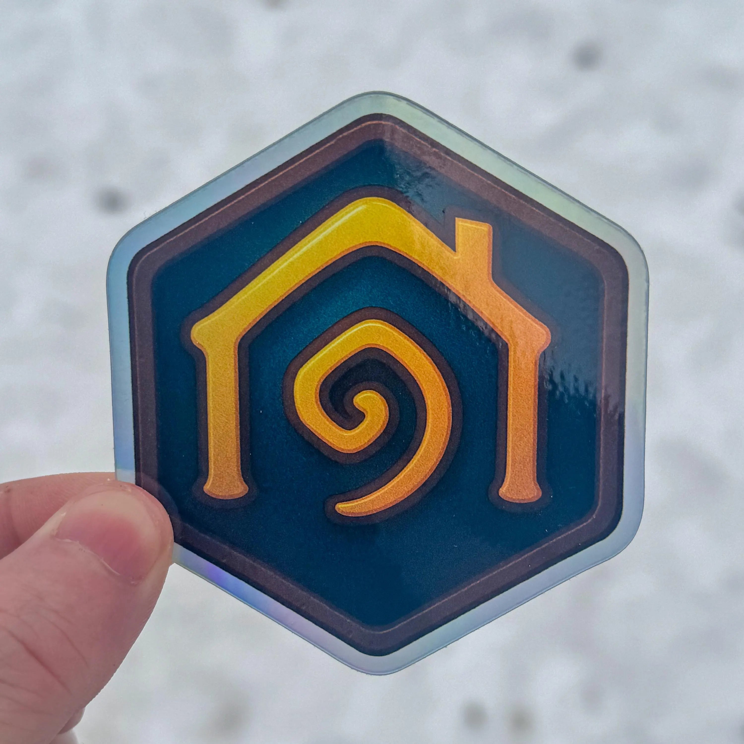 Holographic Hearthstone Sticker (Player Housing Version)