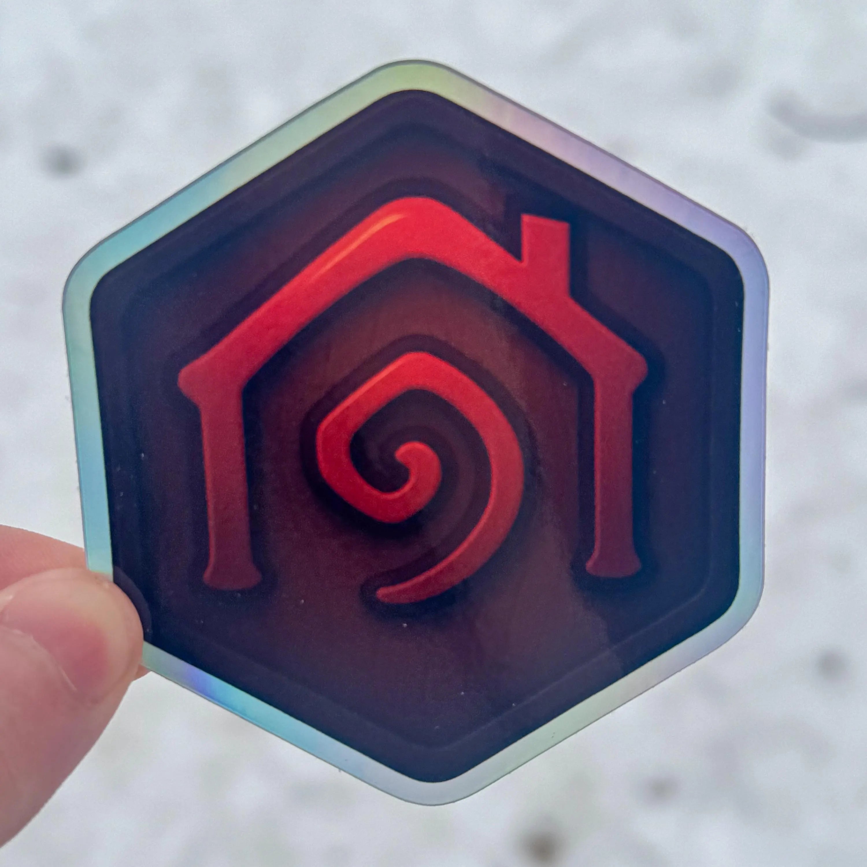 Holographic Hearthstone Sticker (Player Housing Version)