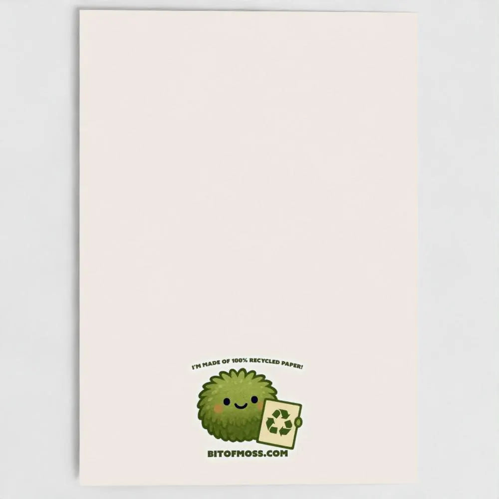 Introvert Love Raccoon Card | Cozy Romantic Greeting Card