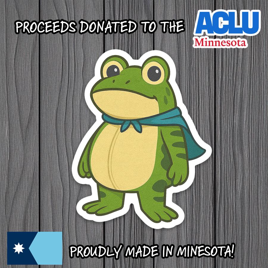 Protest Frog Sticker | ACLU Donation Vinyl Decal