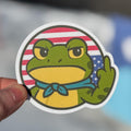 Political Frog Vinyl Sticker | First Amendment, Resistance Art
