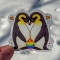 Gay Penguin Couple Sticker | Cozy Pride Love Vinyl Decal