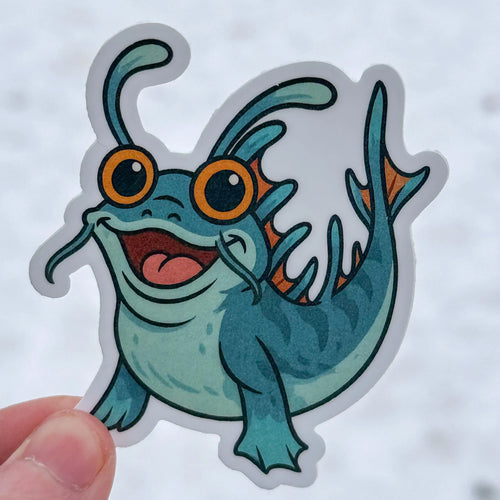 Bubbles Mudskip Memorial Sticker | WoW Inspired Swamp Gremlin Decal
