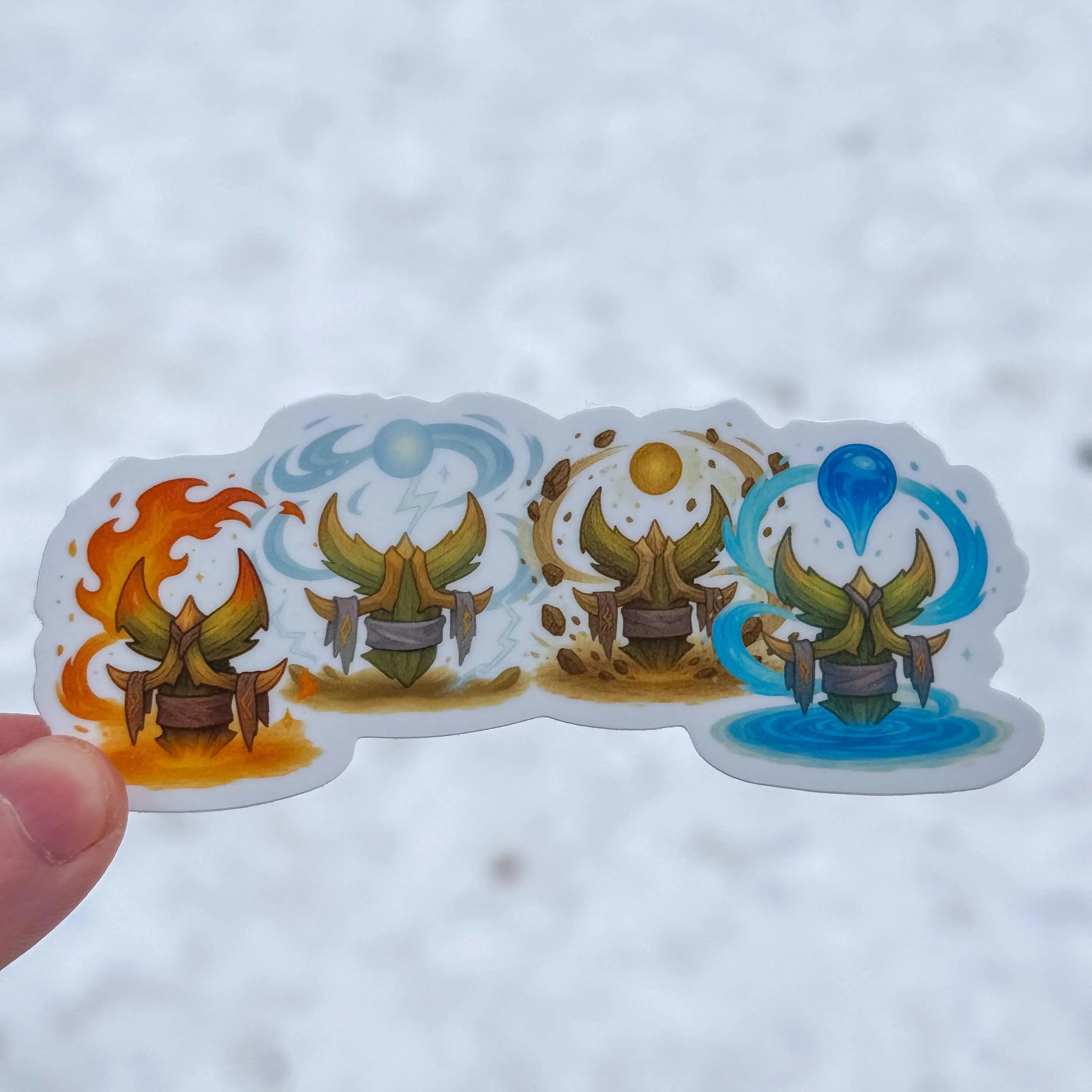 Haranir Elemental Shaman Totem Sticker | WoW Inspired Dishwasher Safe Decal