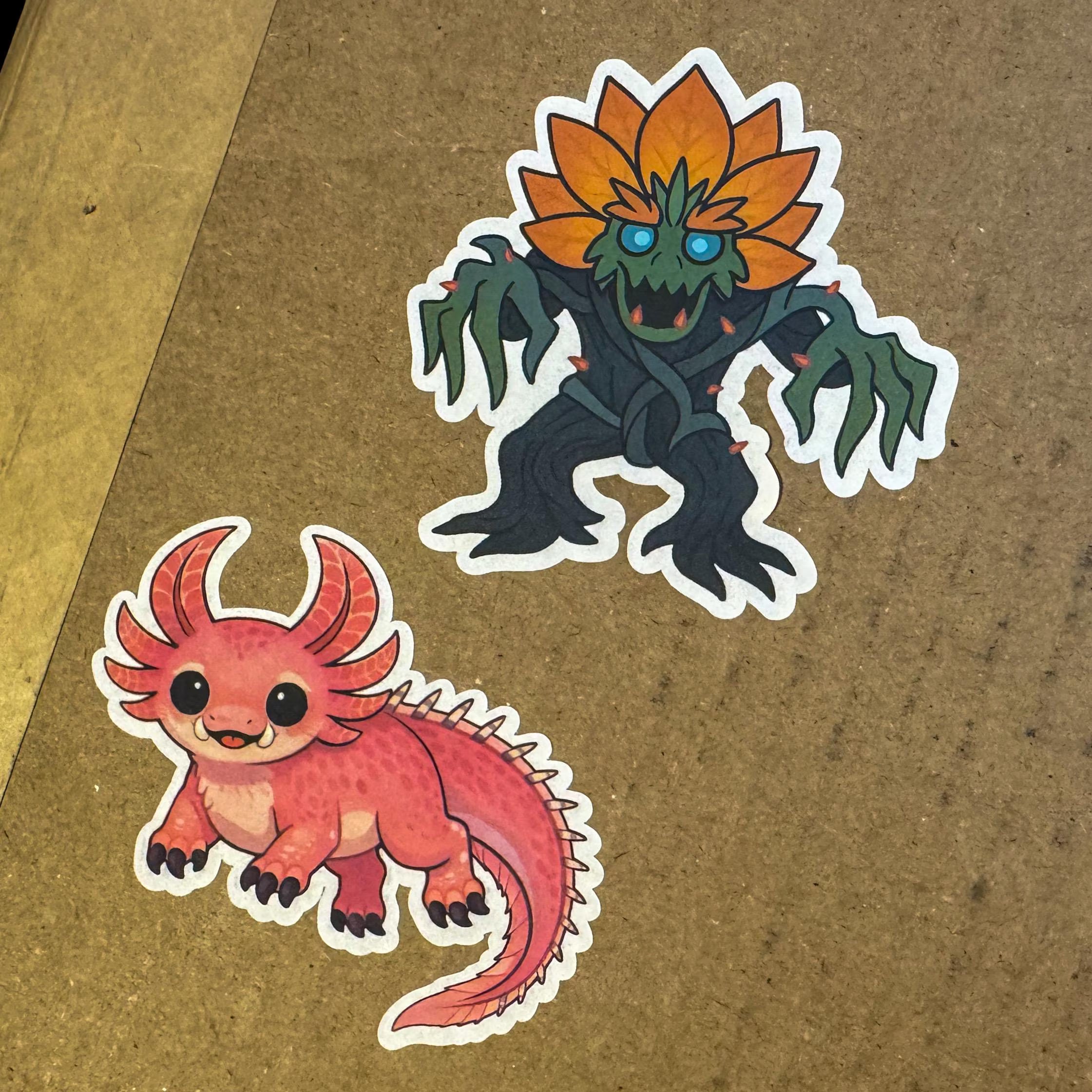 Swimming Axolotl Haranir Druid Form Sticker | WoW Inspired Vinyl Decal