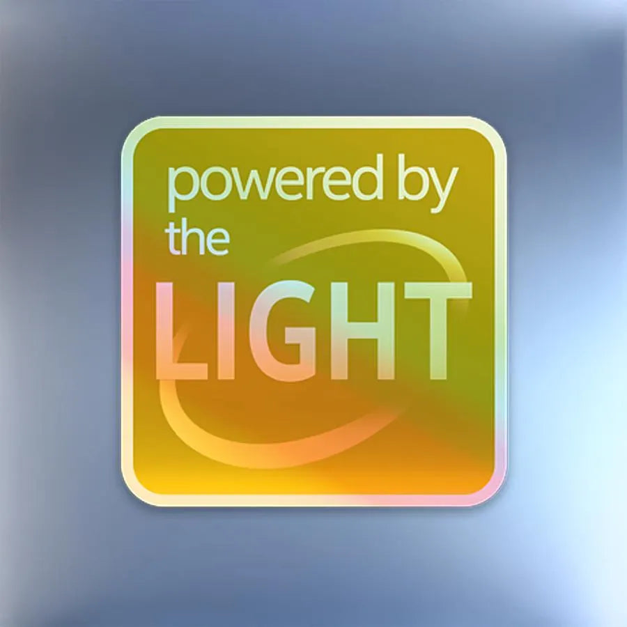 Powered By the LIGHT... Parody Holographic Sticker