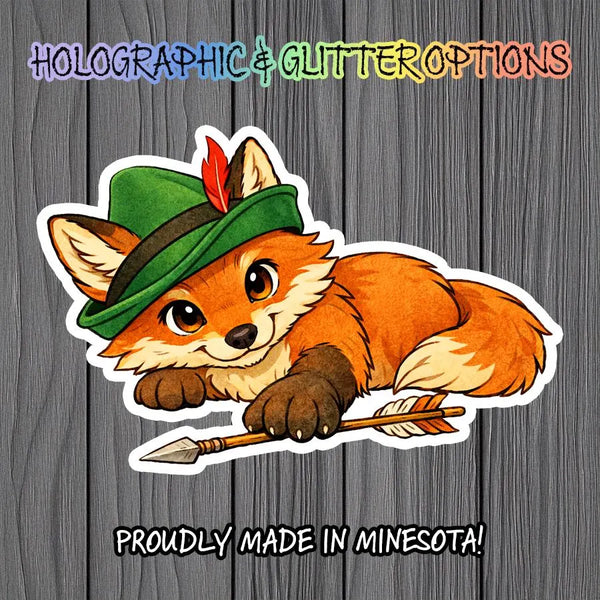 Robin Hood Fox | Woodland Rebel Sticker