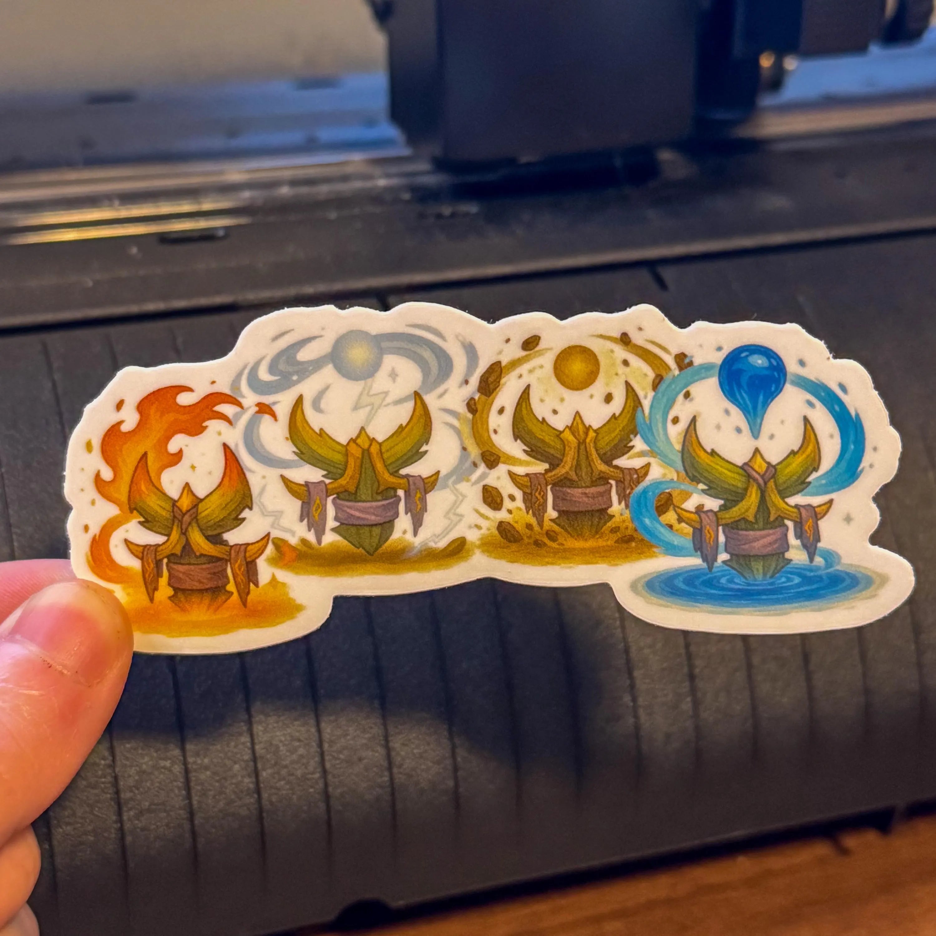 Haranir Elemental Shaman Totem Sticker | WoW Inspired Dishwasher Safe Decal