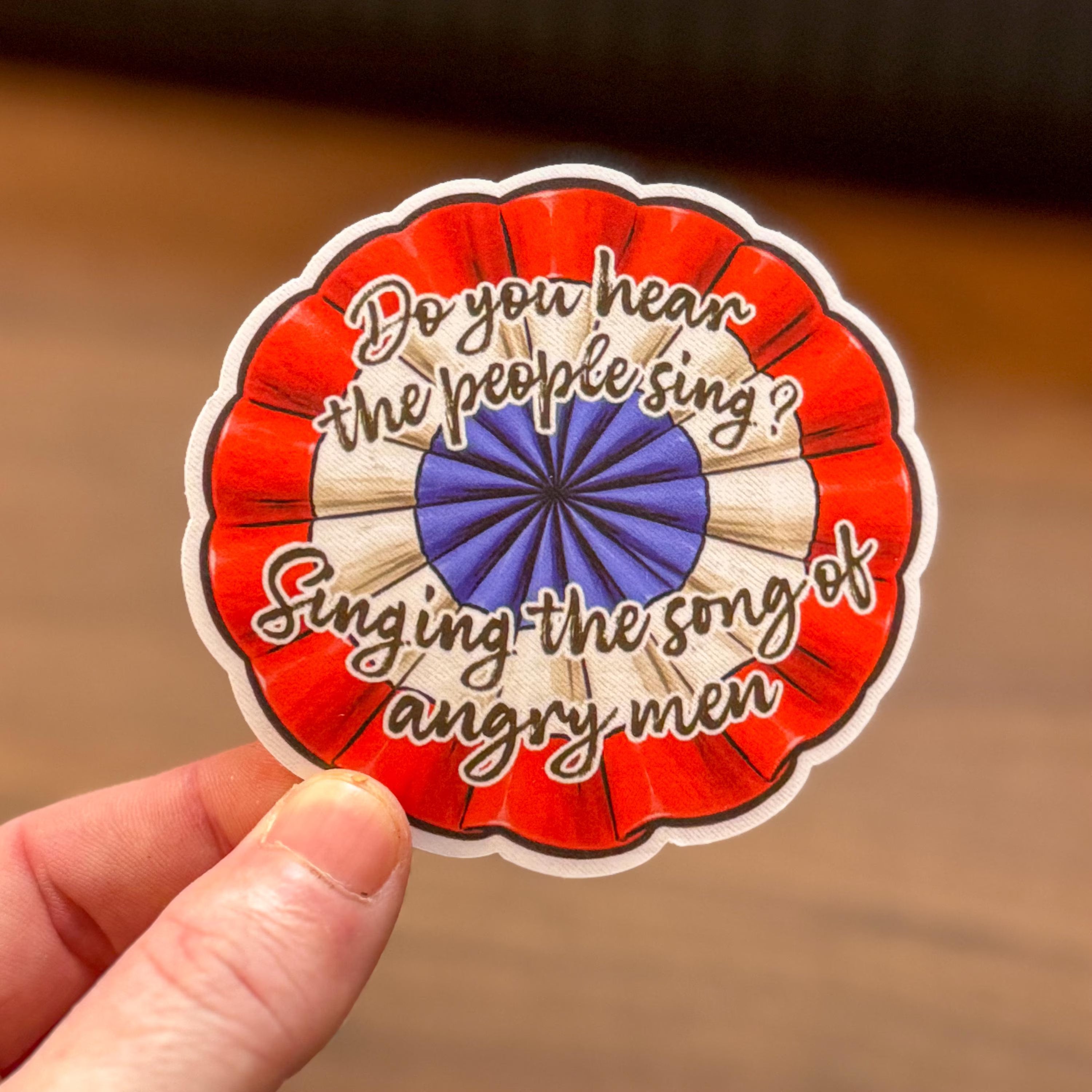 Tricolor Cockade Sticker | Revolutionary Rosette Protest Decal