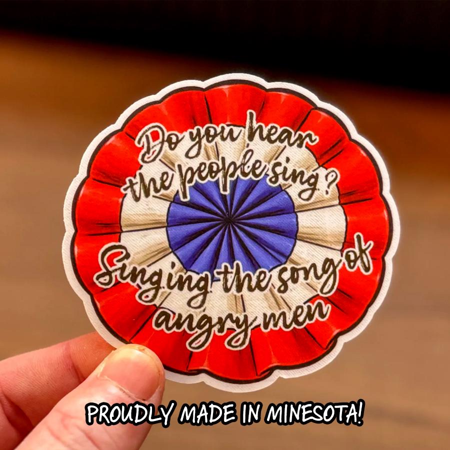 Tricolor Cockade Sticker | Revolutionary Rosette Protest Decal