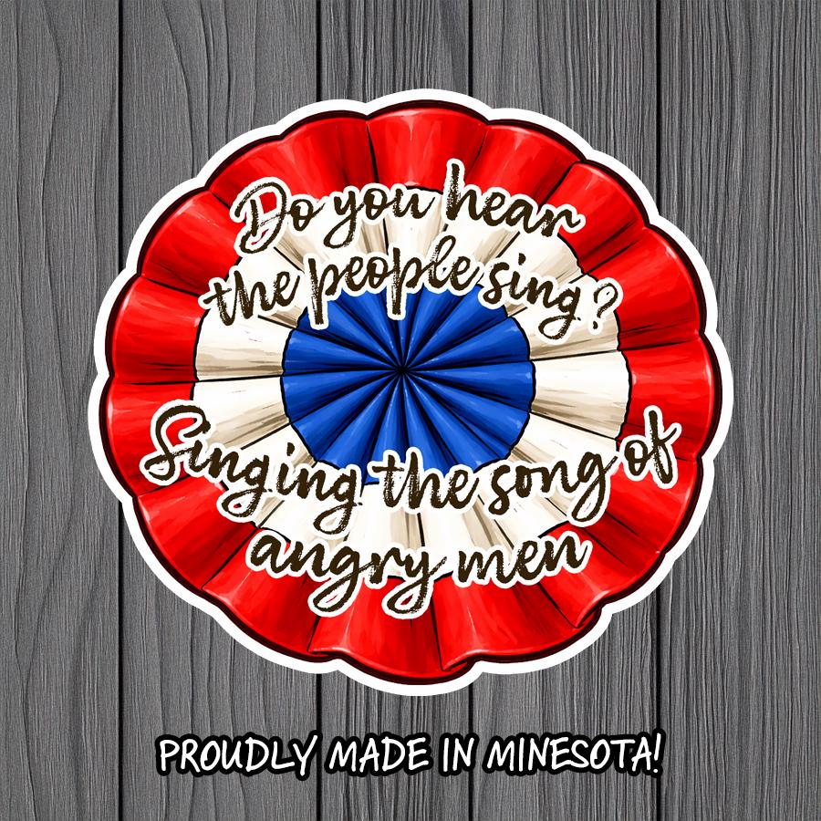 Tricolor Cockade Sticker | Revolutionary Rosette Protest Decal