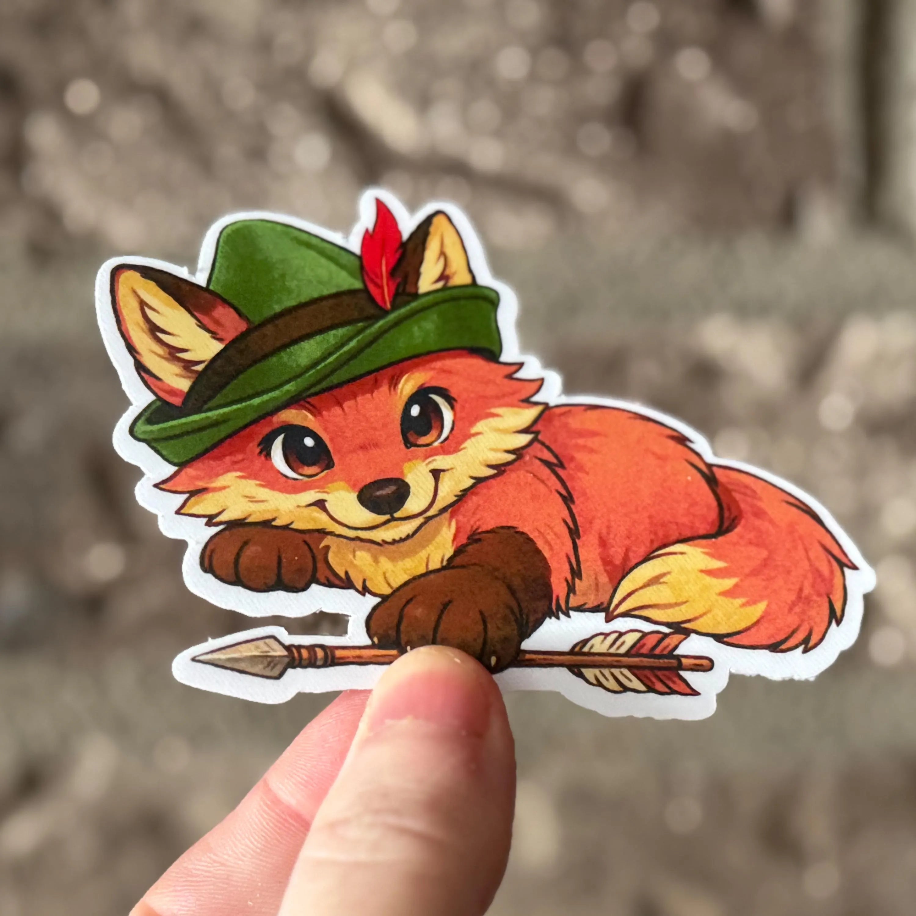Robin Hood Fox | Woodland Rebel Sticker