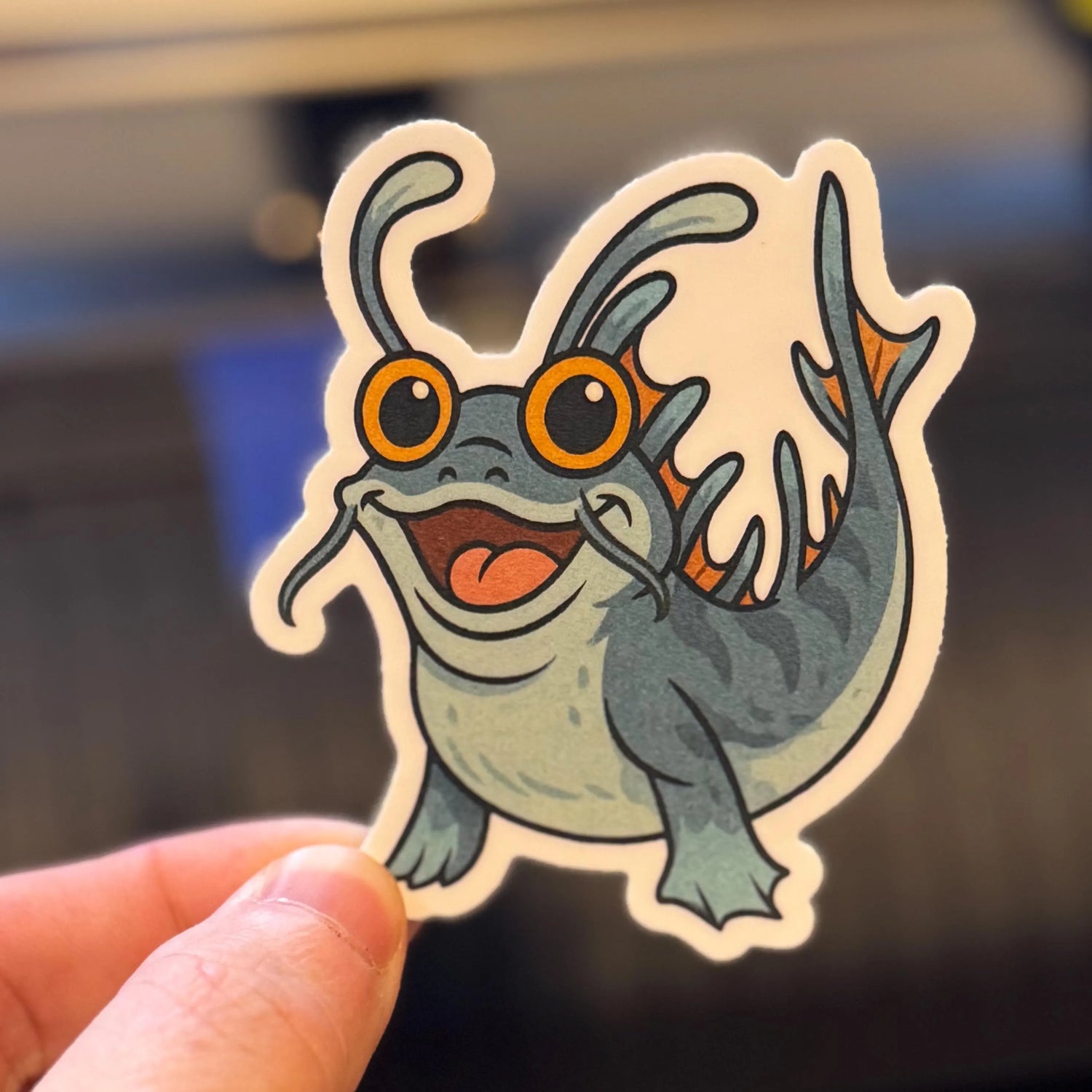 Bubbles Mudskip Memorial Sticker | WoW Inspired Swamp Gremlin Decal