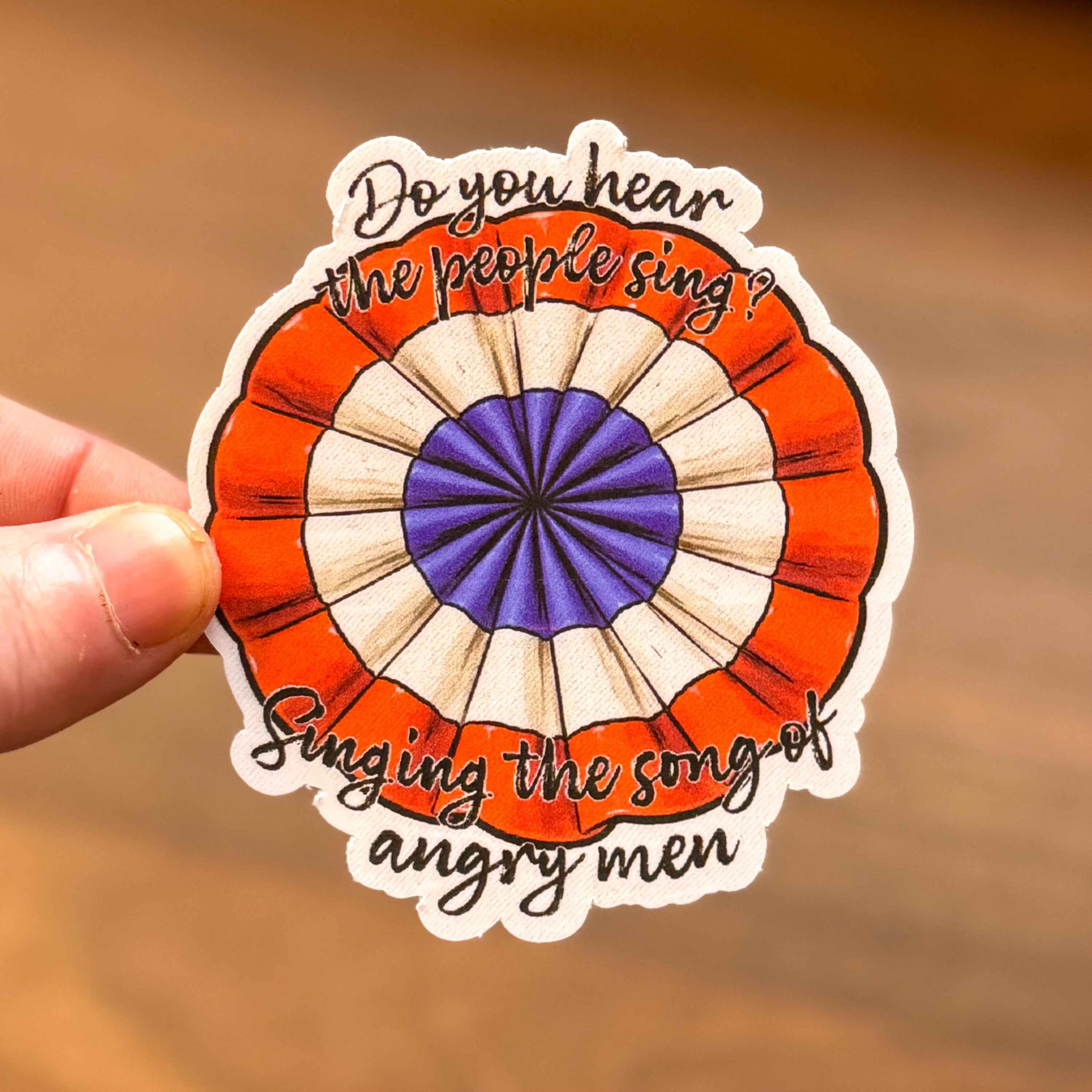 Tricolor Cockade Sticker | Revolutionary Rosette Protest Decal