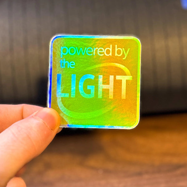 Powered By the LIGHT... Parody Holographic Sticker