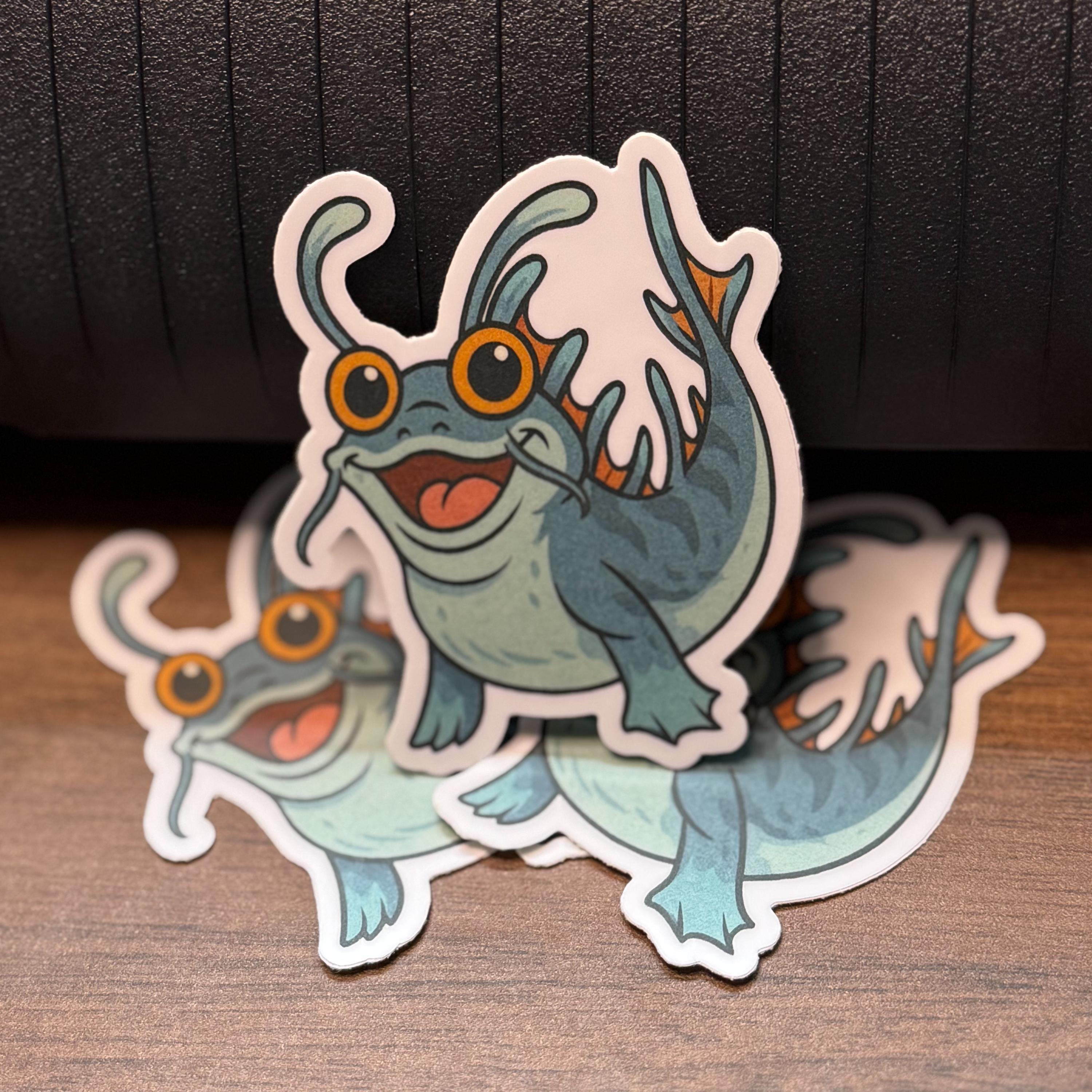 Bubbles Mudskip Memorial Sticker | WoW Inspired Swamp Gremlin Decal