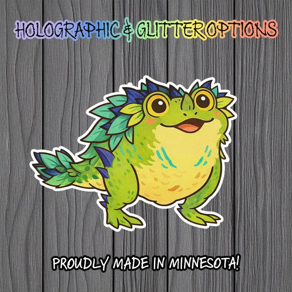 Potatoad Frog Hybrid Vinyl Sticker • Chonky Spud Creature Sticker