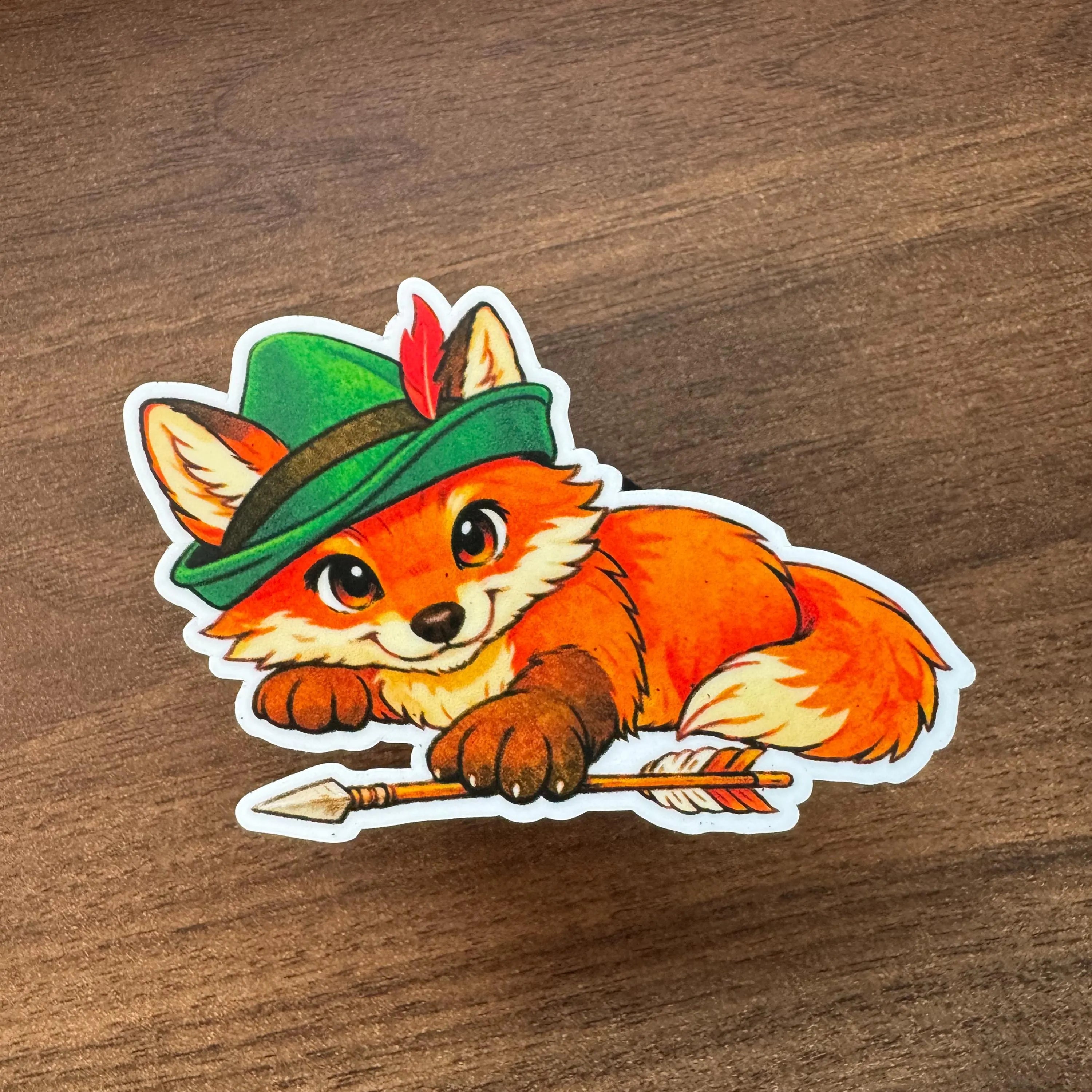 Robin Hood Fox | Woodland Rebel Sticker