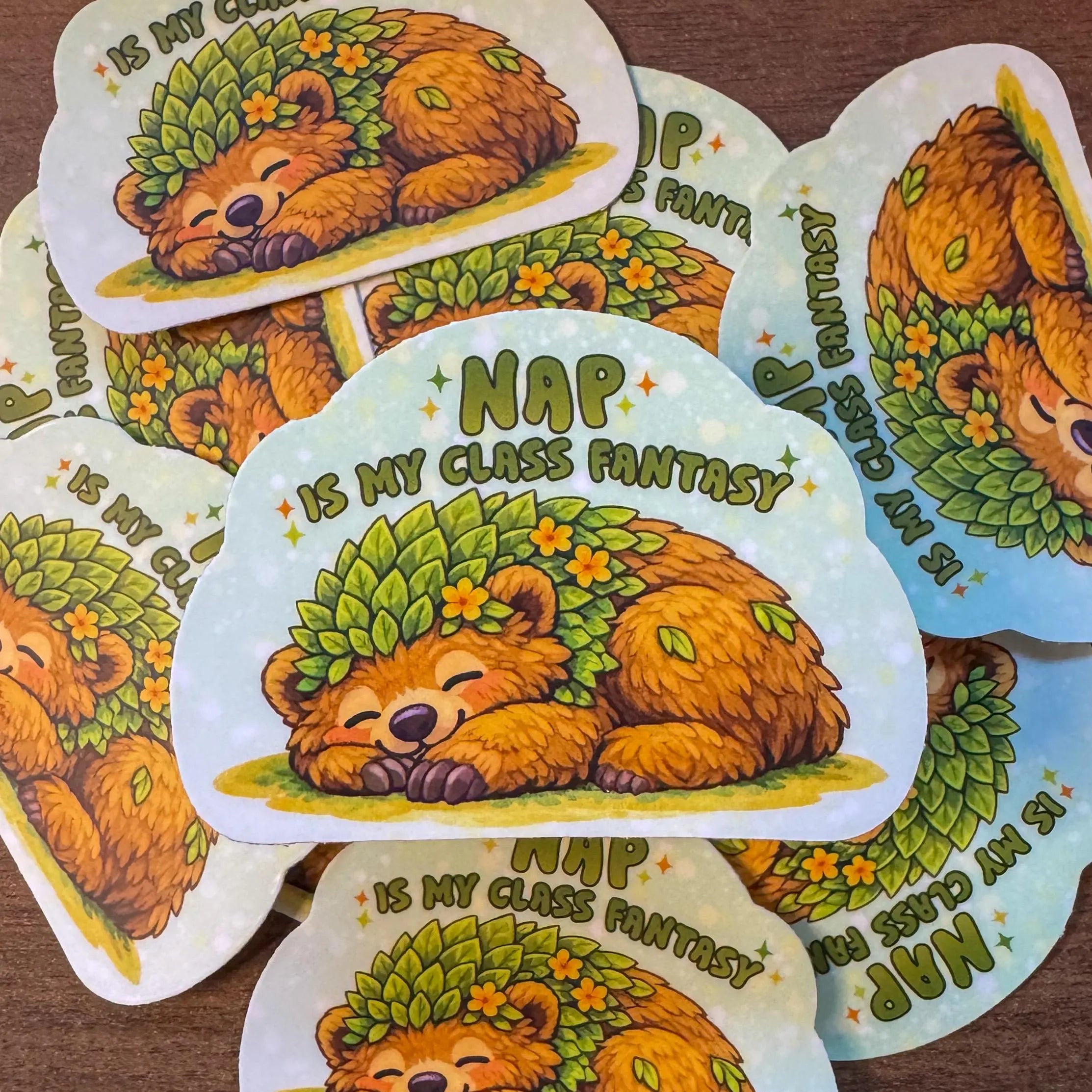 Nap is My Class Fantasy Bear Druid Sticker