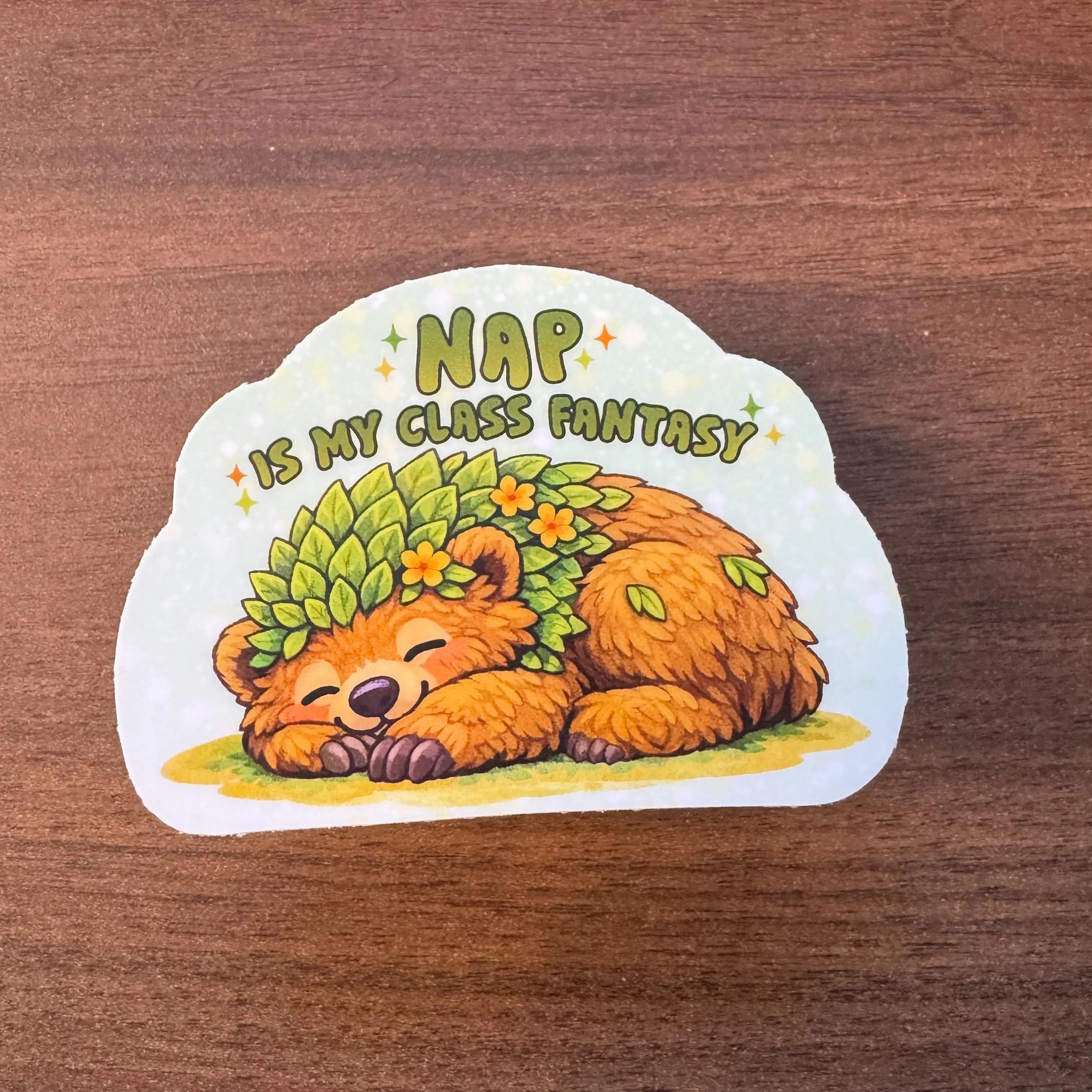 Nap is My Class Fantasy Bear Druid Sticker