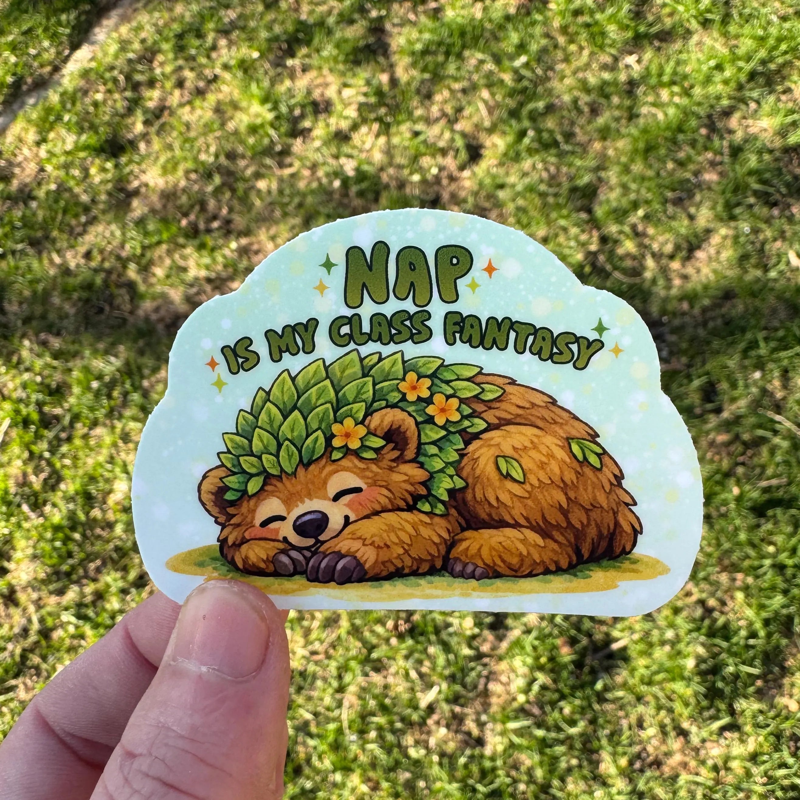 Nap is My Class Fantasy Bear Druid Sticker