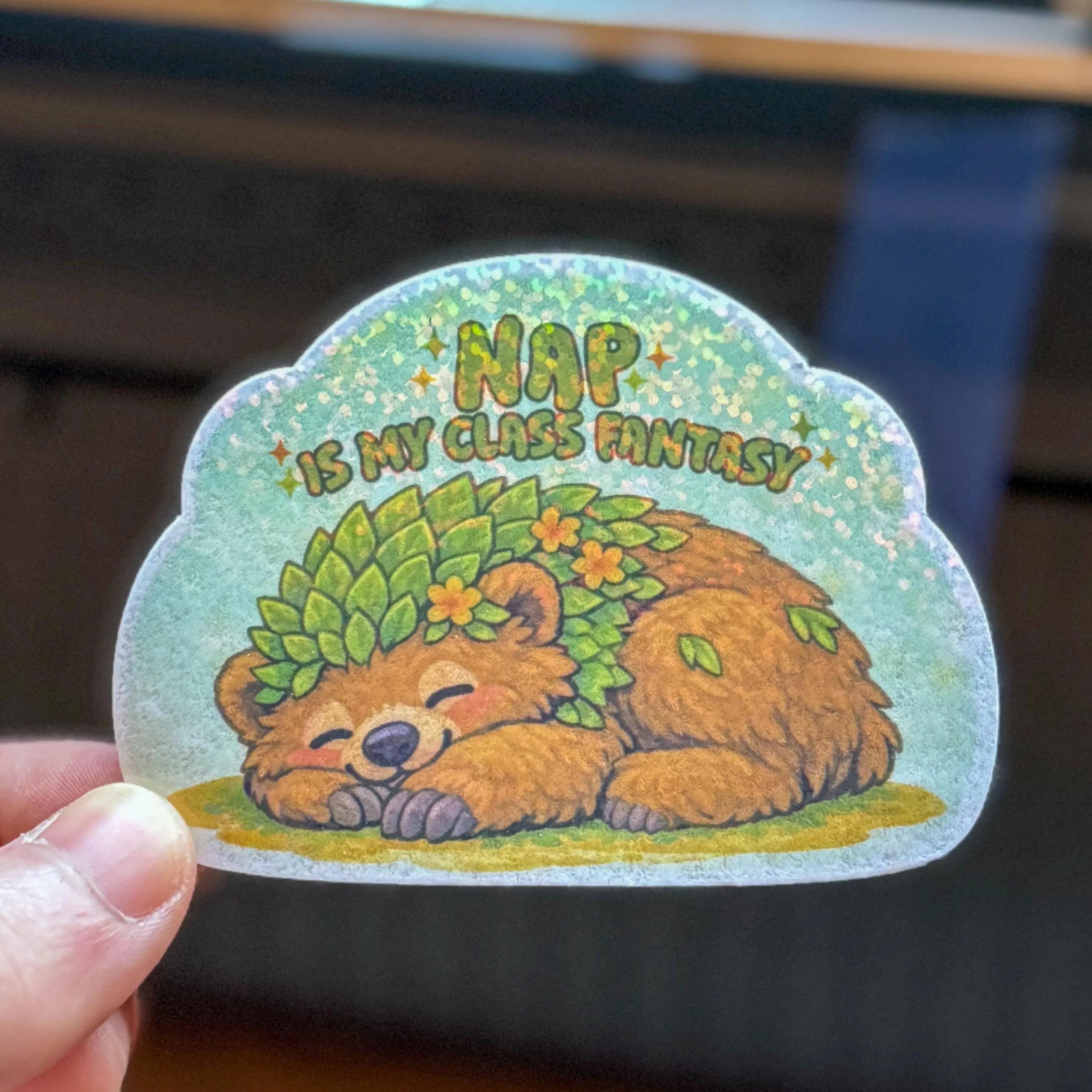 Nap is My Class Fantasy Bear Druid Sticker