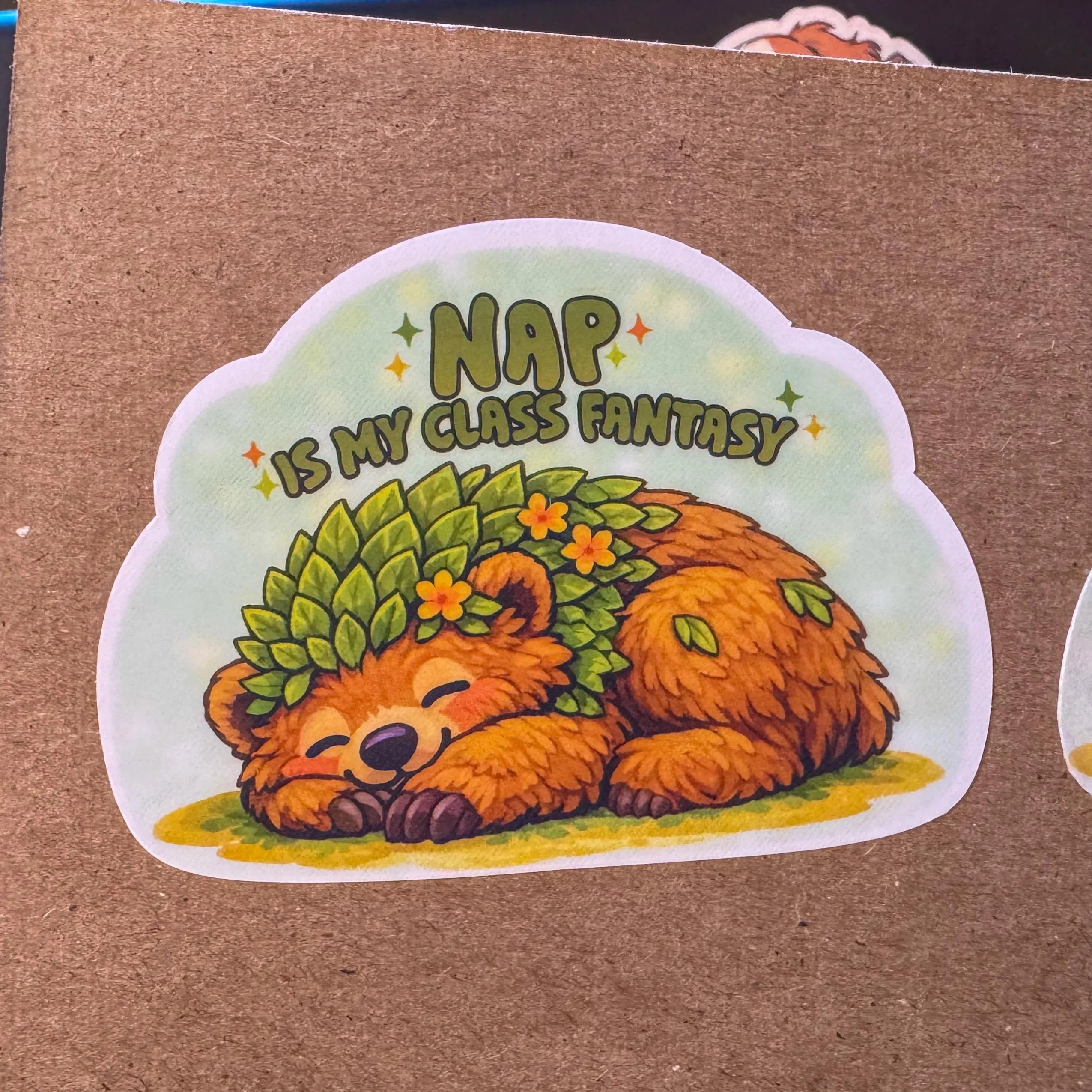 Nap is My Class Fantasy Bear Druid Sticker