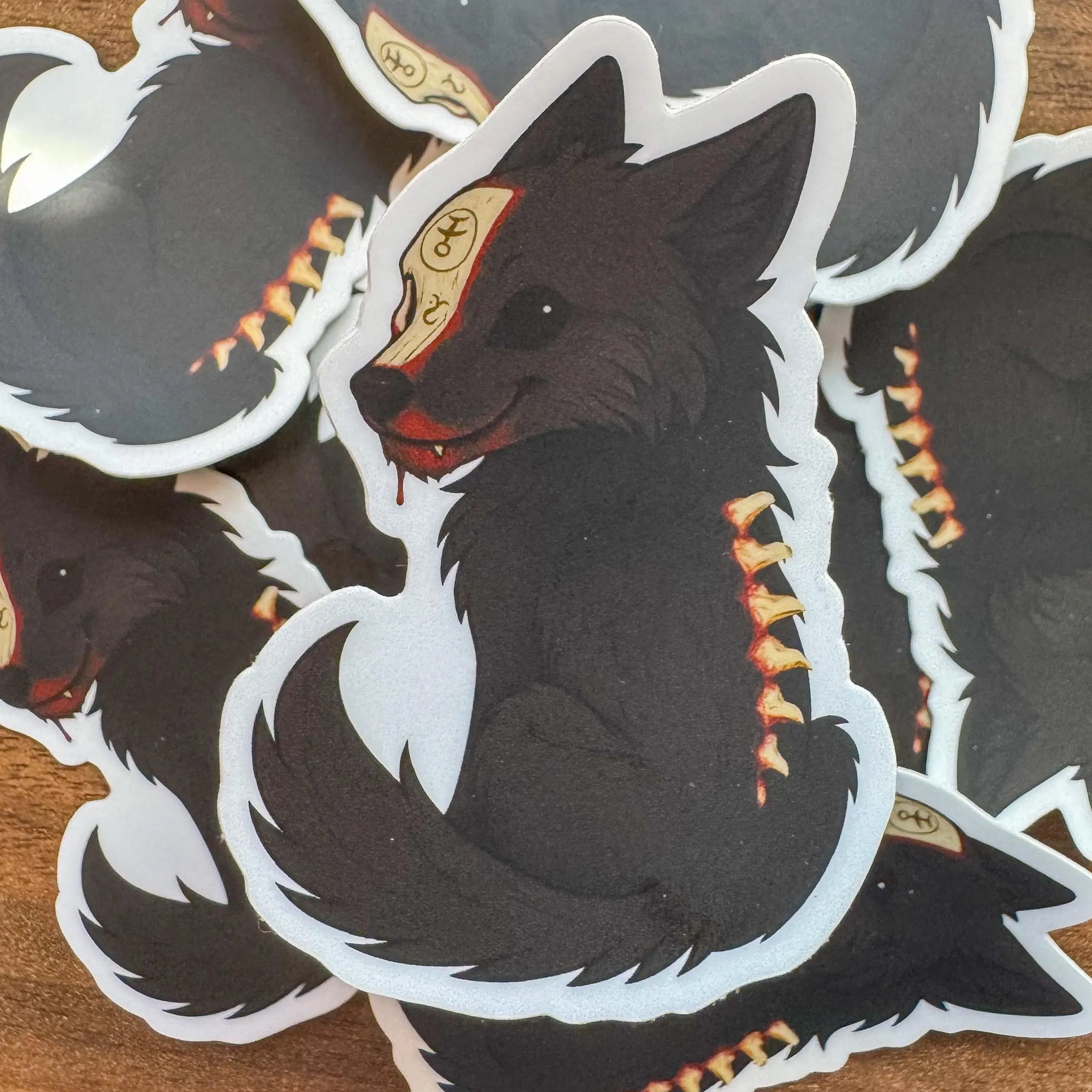 Mephisto Wolf Sticker | Diablo IV Fan Art, Dark Humor