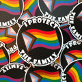 “I Protect the Family” Progress Pride Sticker | Inclusive Pride Vinyl Decal