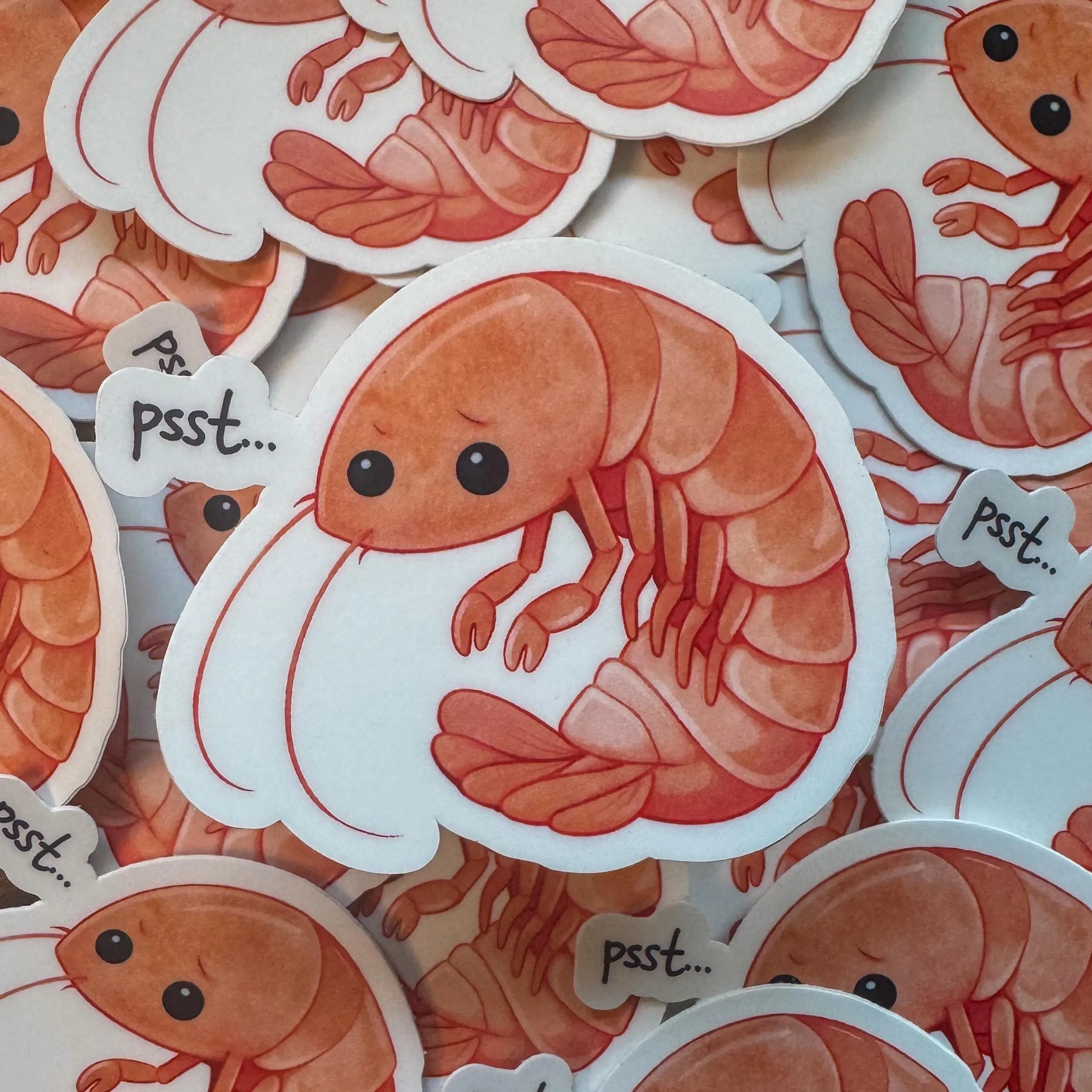 Unshrimp Yourself Sticker | Cute Posture Reminder Vinyl Decal