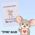Funny Card | "The Horrors Persist" Mouse Card | Cute Dark Humor Gift
