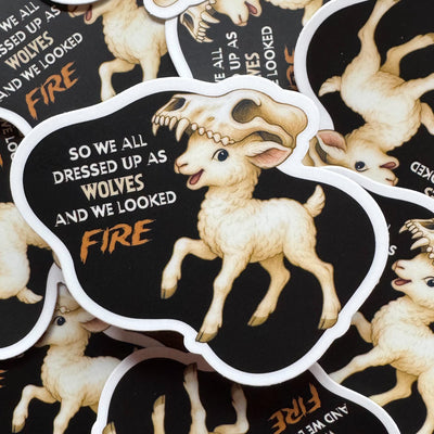 Lamb in Wolf Skull Sticker | Soft Rebellion Vinyl Decal