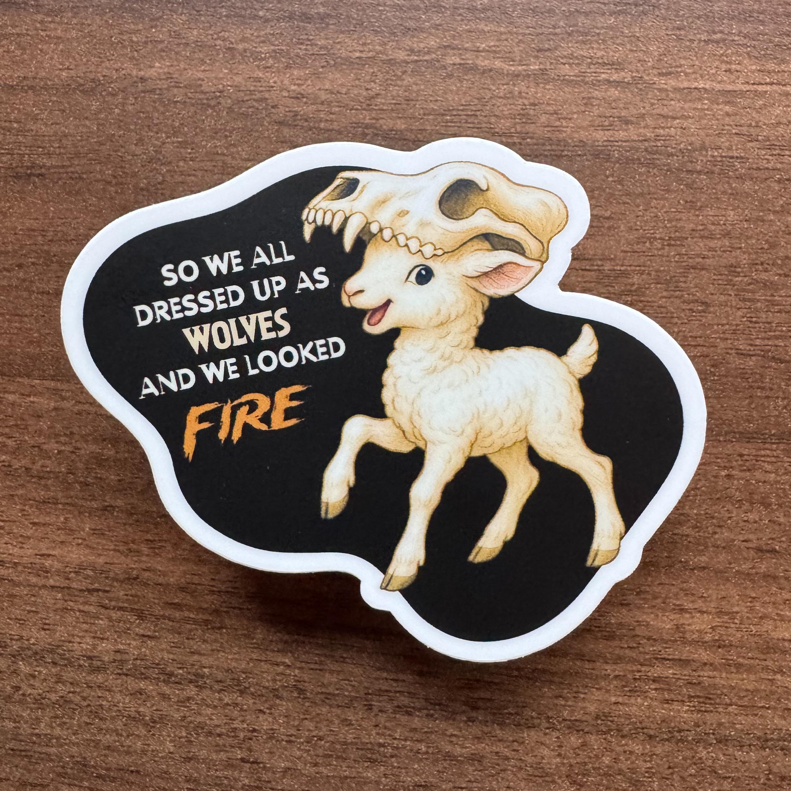 Lamb in Wolf Skull Sticker | Soft Rebellion Vinyl Decal