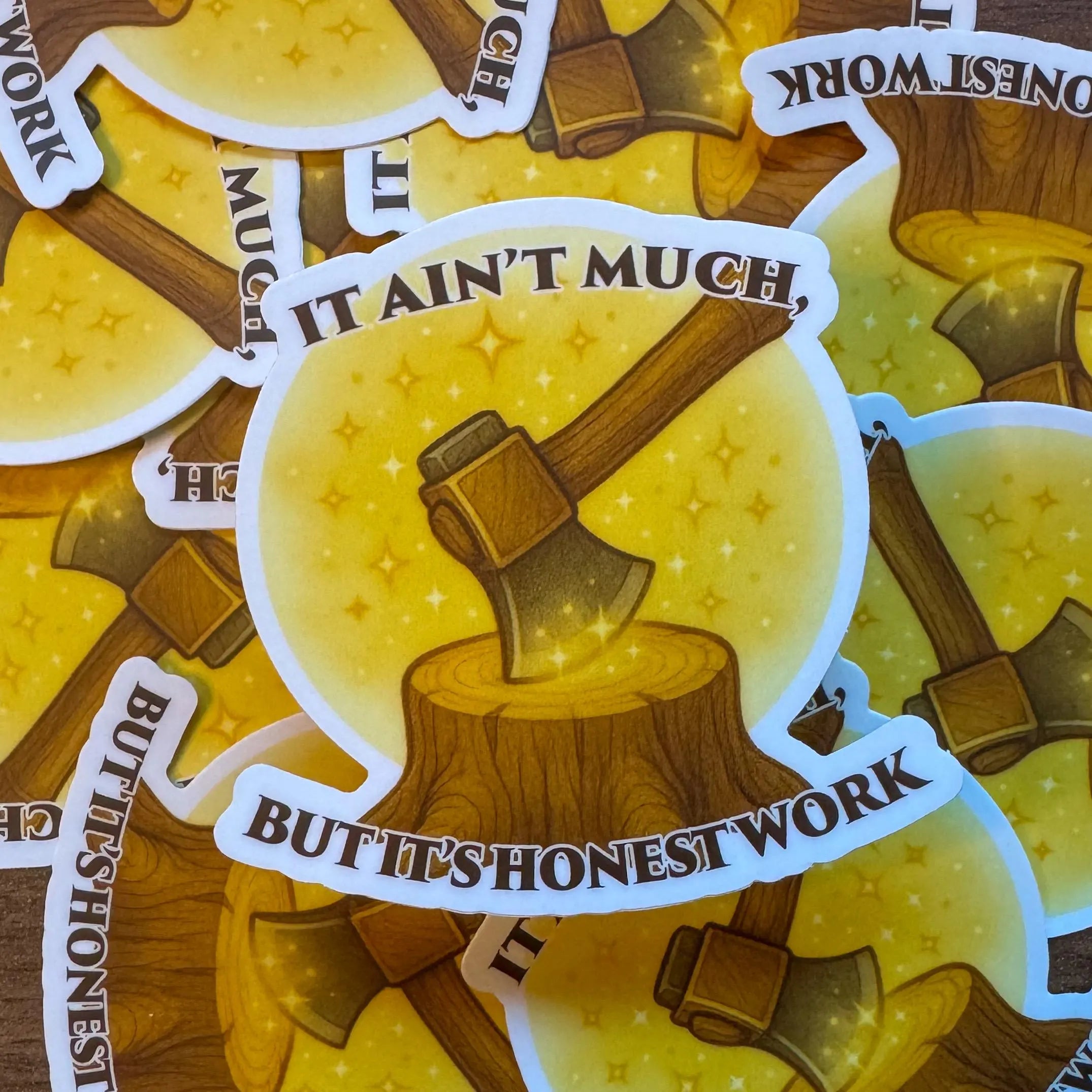 WoW Inspired Lumber Meme Sticker | Cozy Profession Grind Vinyl Decal