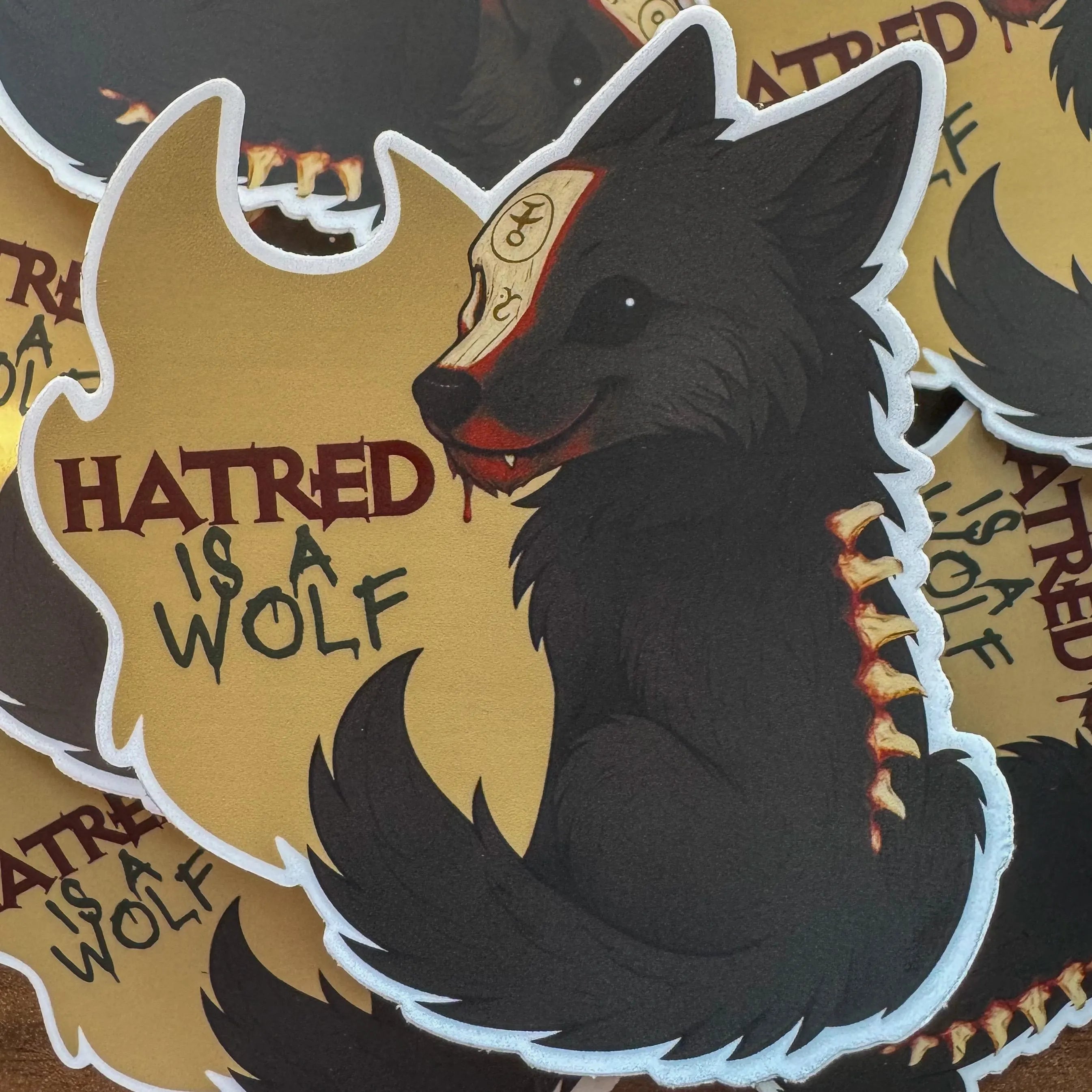 Mephisto Wolf Sticker | Diablo IV Fan Art, Dark Humor