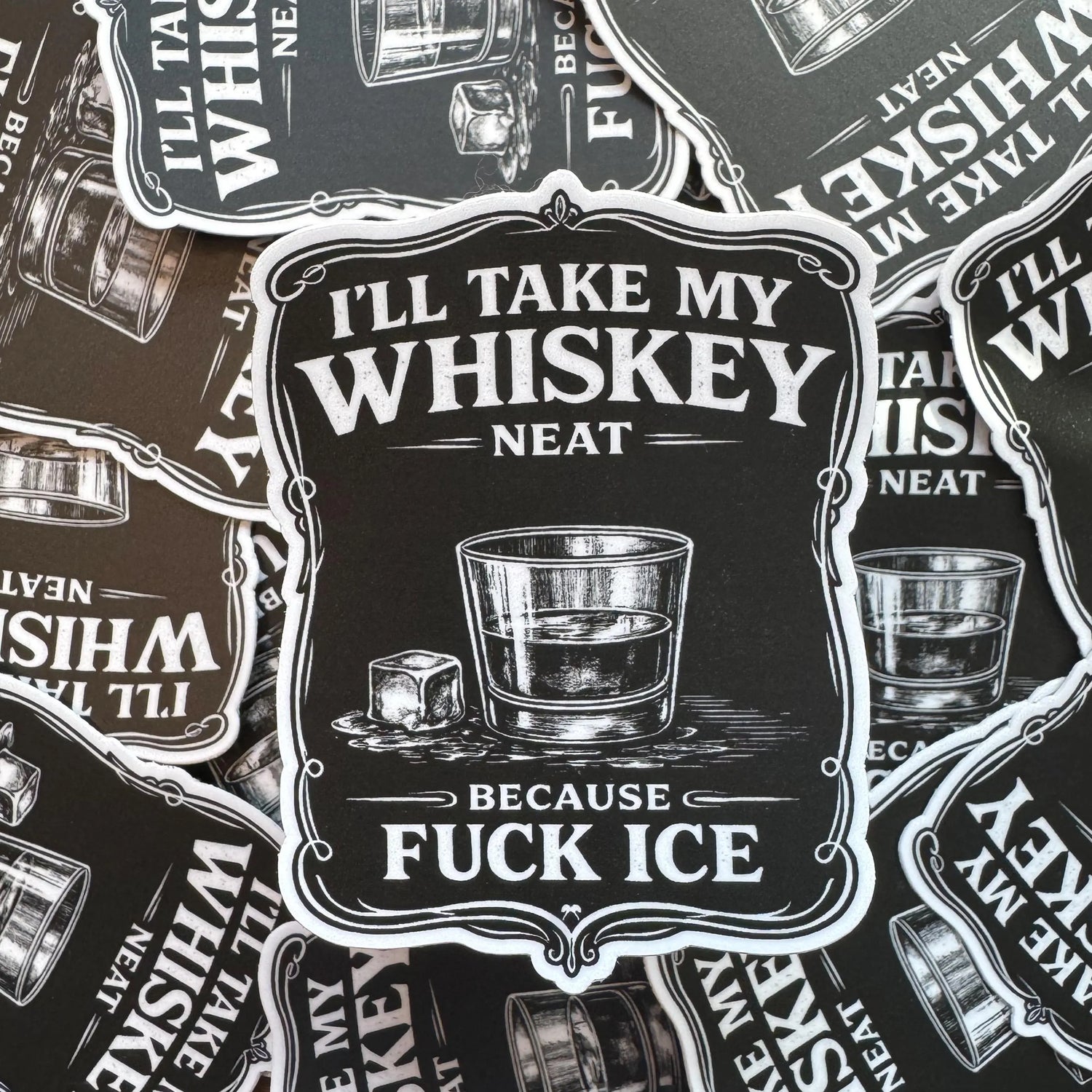 Fuck ICE Whiskey Sticker | Political Protest Decal