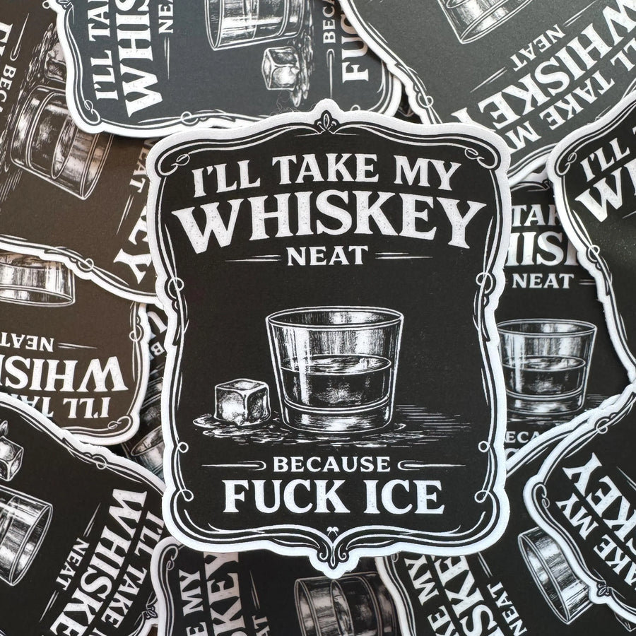 Fuck ICE Whiskey Sticker | Political Protest Decal