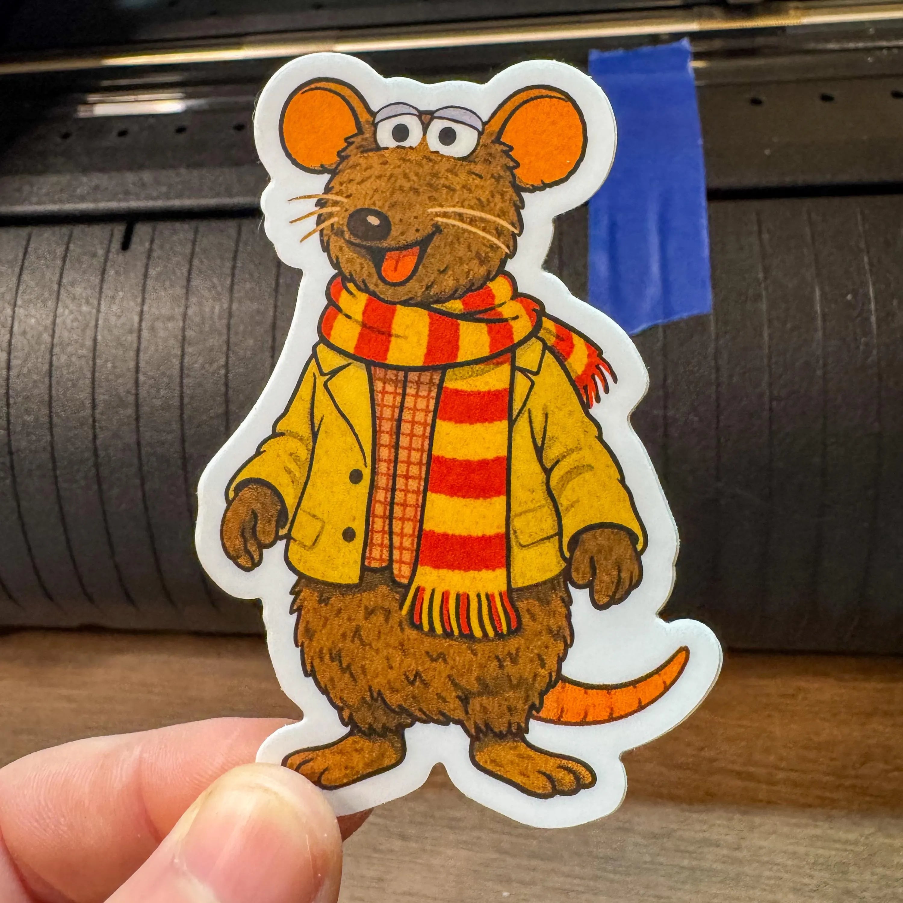 Rizzo the Rat Vinyl Sticker Muppet Inspired Urban Rodent Art