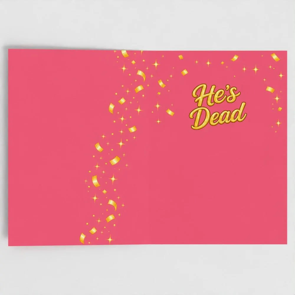 Dark Humor Celebration Card | Villain Era, Finally Free, Good News