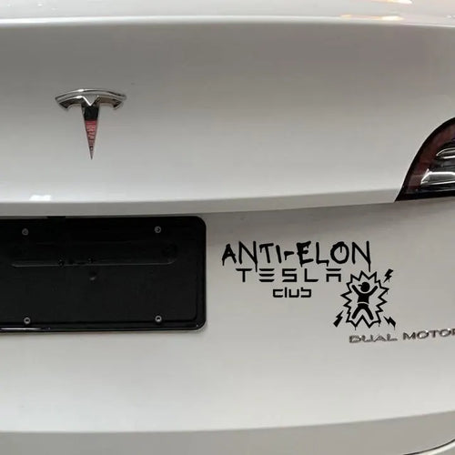 Anti‑Elon EV Decal — Funny Electric Car Sticker