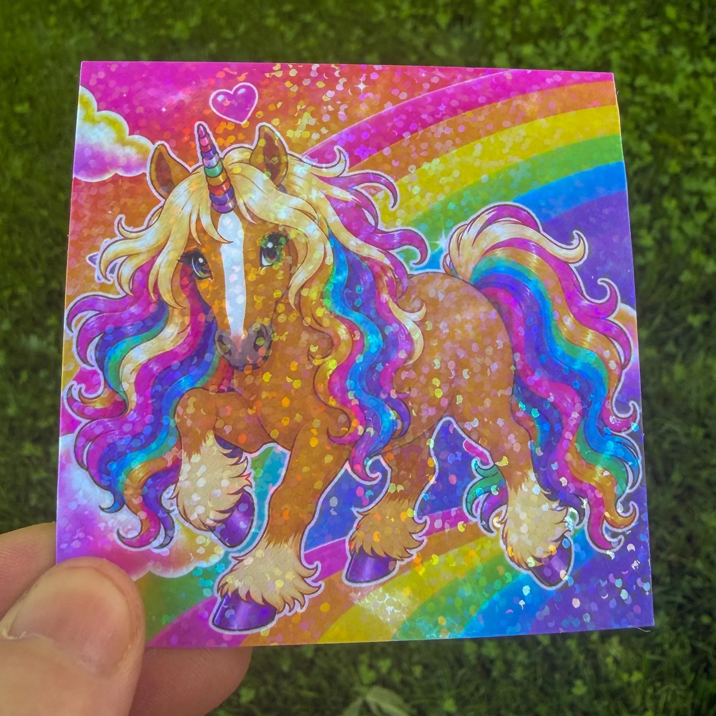 Rainbow Unicorn Sticker • Cute Holographic Option • Magical Vinyl Decal