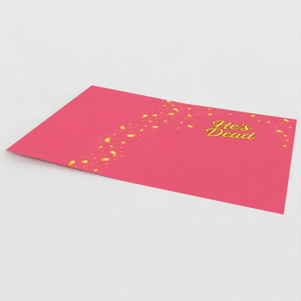 Dark Humor Celebration Card | Villain Era, Finally Free, Good News