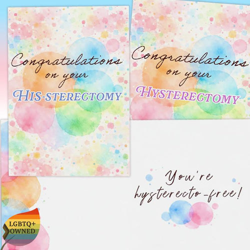 Congratulations on Your HIS‑terectomy Card – Trans Affirming Hysterectomy Card – Gender‑Affirming Surgery Gift